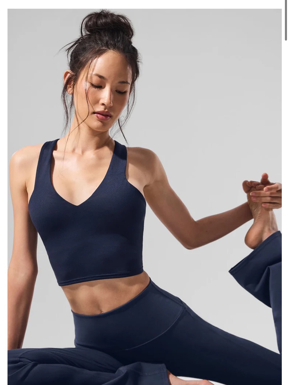 ALO Yoga Navy Airbrush Real Bra Tank